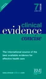 Clinical Evidence Concise. Vol 7 "Include Cd-Rom"
