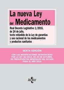 La nueva Ley del Medicamento "Real Decreto Legislativo 1/2015, de 24 de julio, texto refundido de la Ley de Garantías y uso racional de los medicamentos y productos sanitarios"