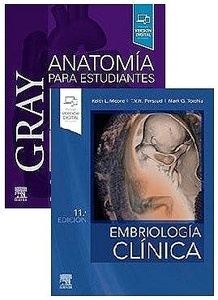 Lote Gray Anatomía para Estudiantes + Moore Embriología Clínica