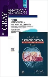 Lote GRAY Anatomía para Estudiantes + FENEIS Nomenclatura Anatómica Ilustrada + ROHEN Atlas de Anatomía Humana