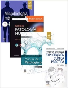 Lote Robbins Patología Humana + Microbiología Médica + Sisinio de Castro Manual de Patología General + Noguer-Ba