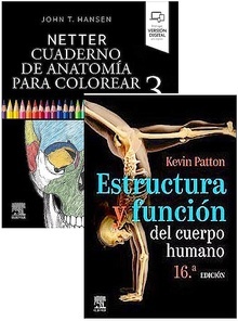 Lote NETTER Cuaderno de Anatomía para Colorear + PATTON Estructura y Función del Cuerpo Humano