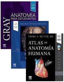 Lote GRAY Anatomía para Estudiantes + Embriología Clínica + NETTER Atlas de Anatomía Humana
