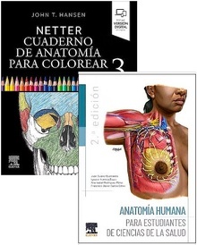 Lote NETTER Cuaderno de Anatomía para Colorear + Anatomía para Estudiantes de Ciencias de la Salud