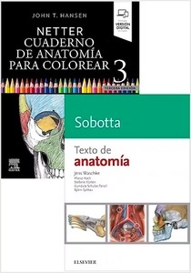Lote NETTER Cuaderno de Anatomía para Colorear + SOBOTTA Texto de Anatomía