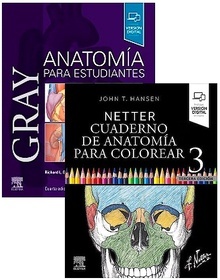 Lote GRAY Anatomía para Estudiantes + NETTER Cuaderno de Anatomía para Colorear