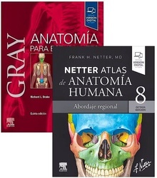 Lote Pack GRAY Anatomía para Estudiantes + NETTER Atlas de Anatomía Humana Abordaje Regional