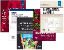 Lote Pack GRAY Anatomía para Estudiantes + FENEIS Nomenclatura Anatómica + NETTER Atlas de Anatomía + Biología C